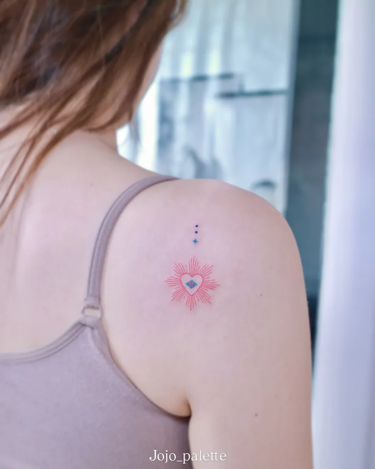 하트 펜던트 오너먼트 타투 • heart pendant ornamental tattoo