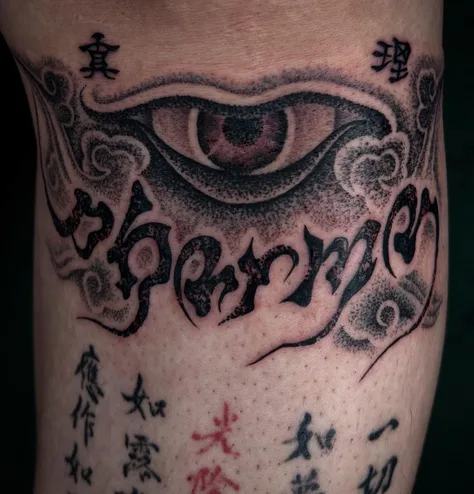 仏眼と文字のドットワーク
