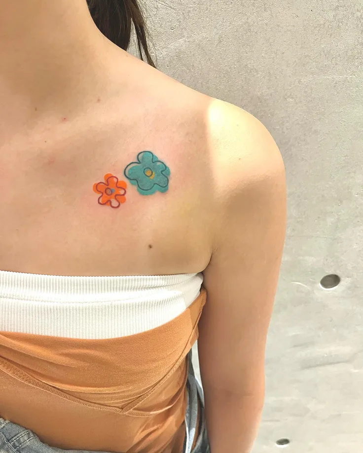 お花のタトゥー