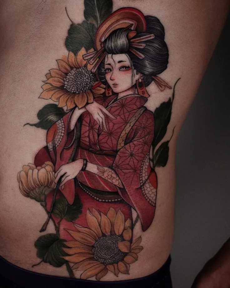 葵の花の刺青