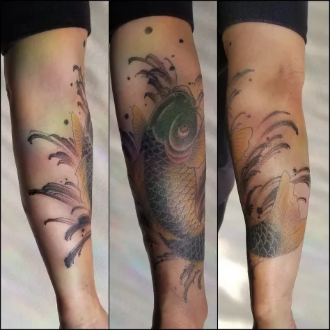 海と魚のタトゥー