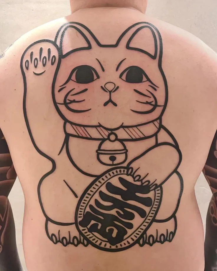 招き猫のタトゥー