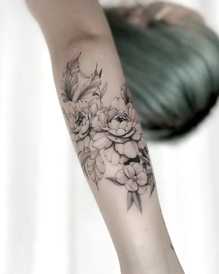花のタトゥー