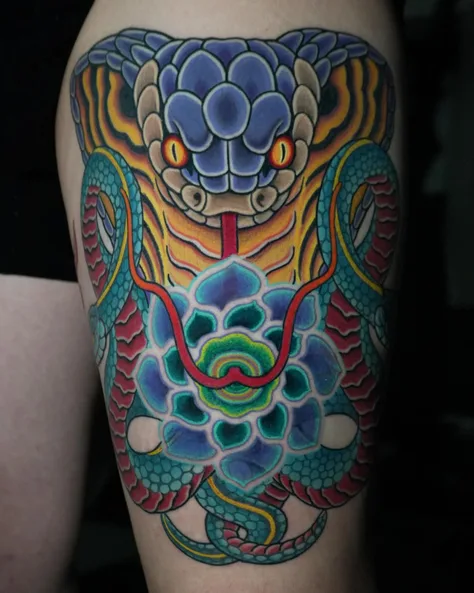 蛇と花