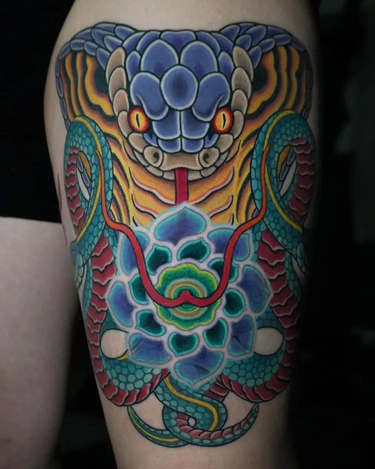 蛇と花