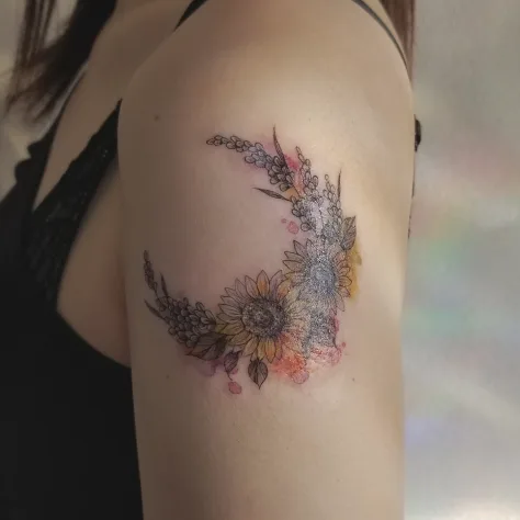 花のタトゥー
