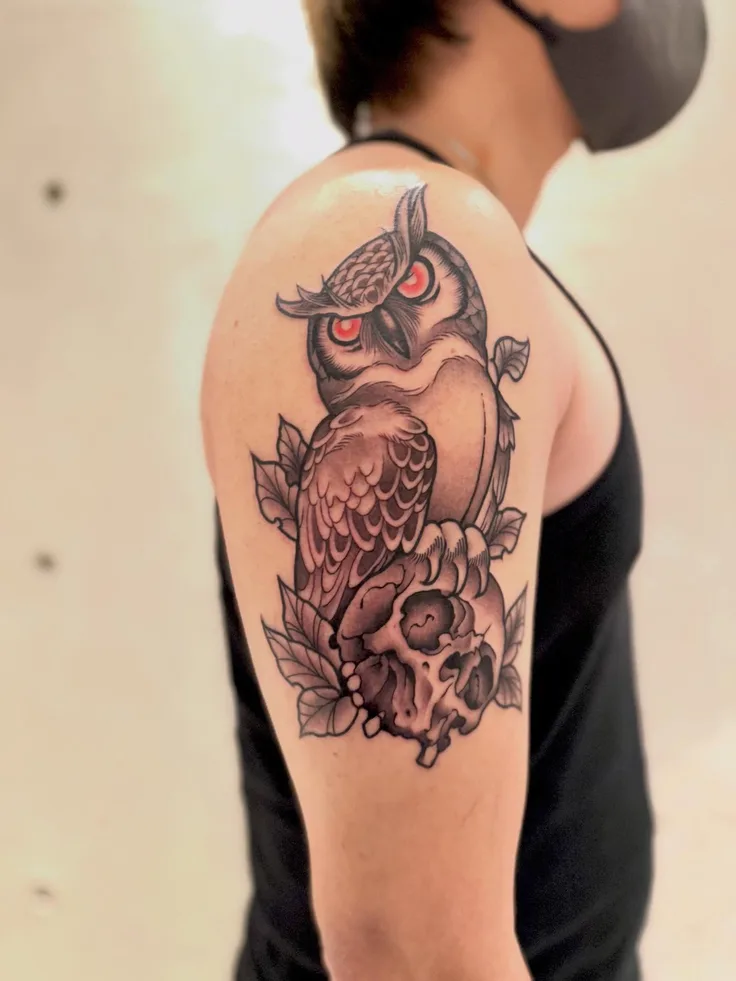 フクロウとドクロ