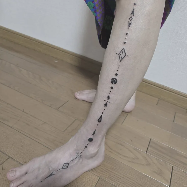 脚のタトゥー