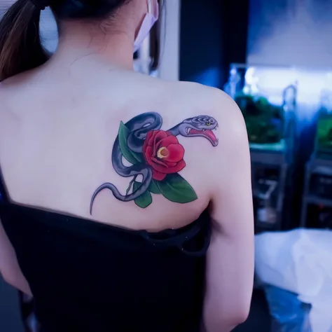 花のミニタトゥー