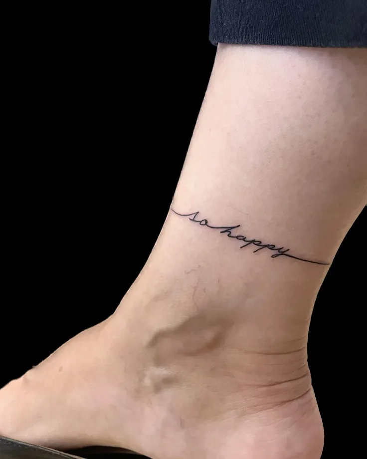 足首一周のレタリング