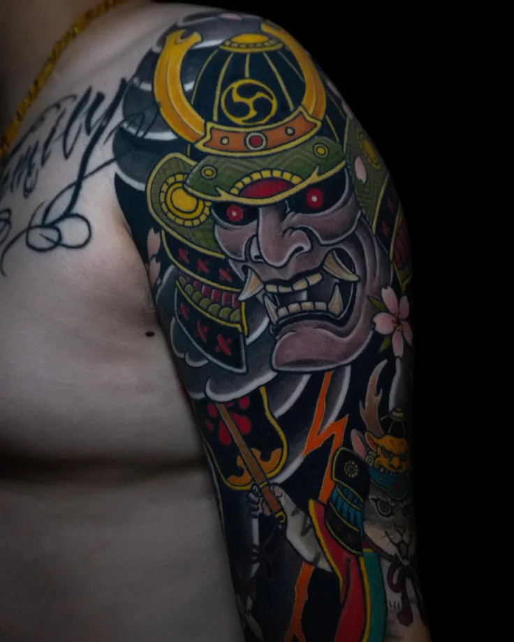 武士と三匹の猫