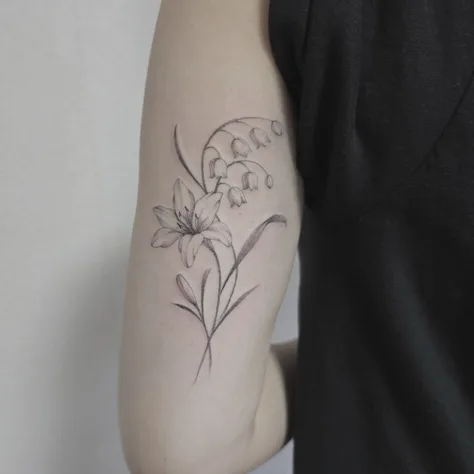 花のタトゥー