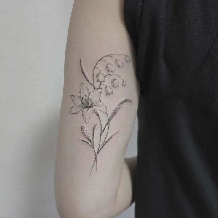 花のタトゥー