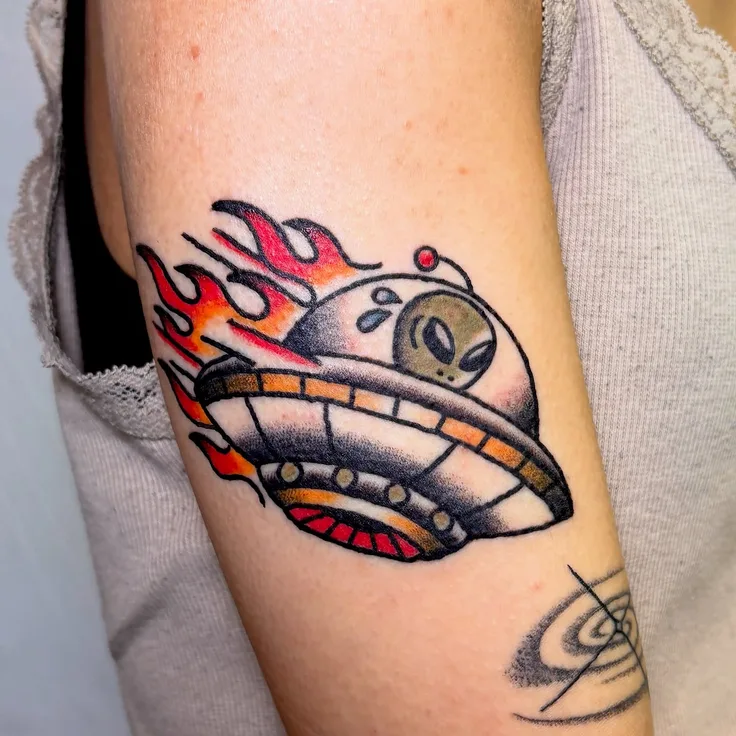 UFOと炎