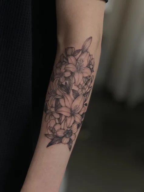 花のタトゥー