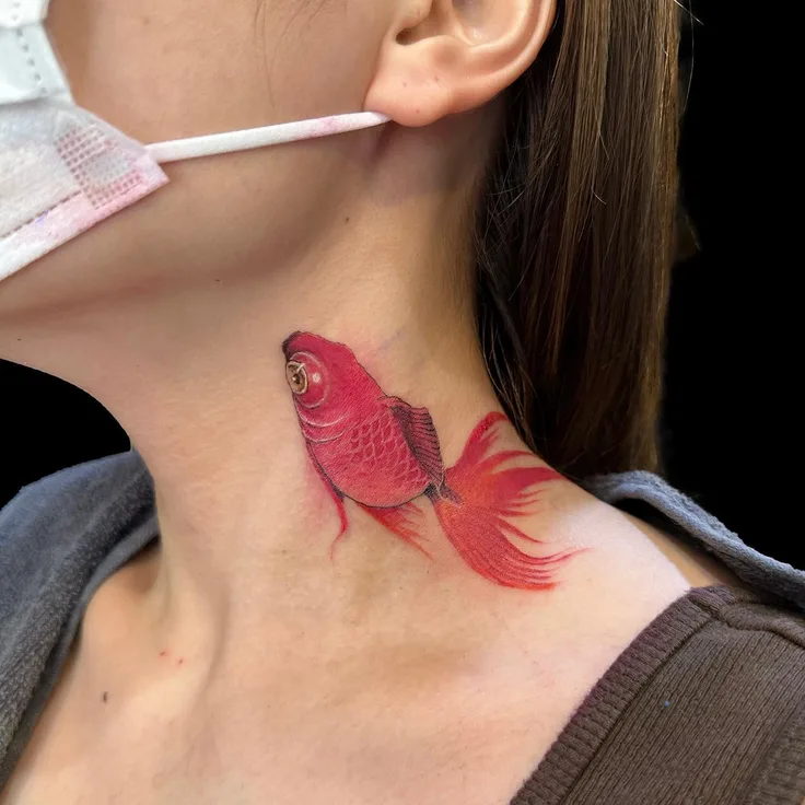 金魚の和彫り