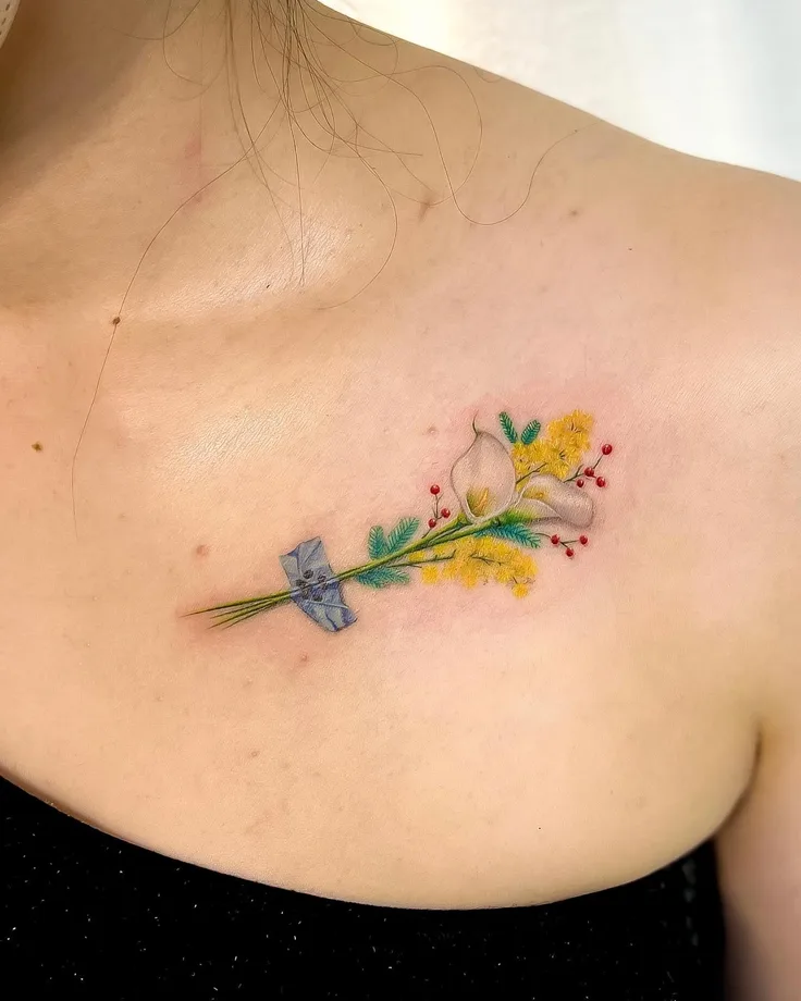 花のタトゥー