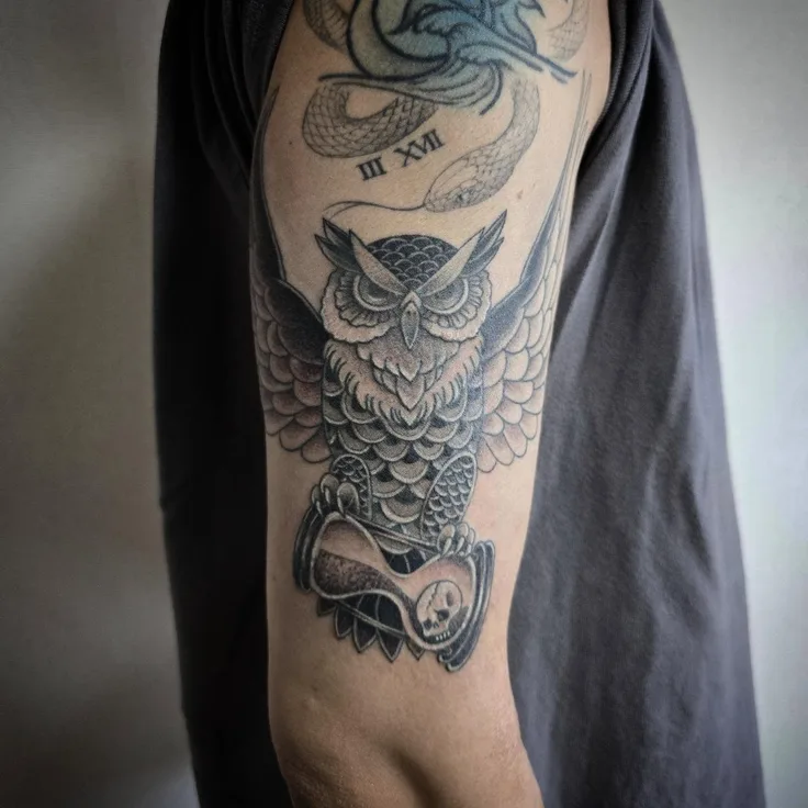 フクロウとドクロ