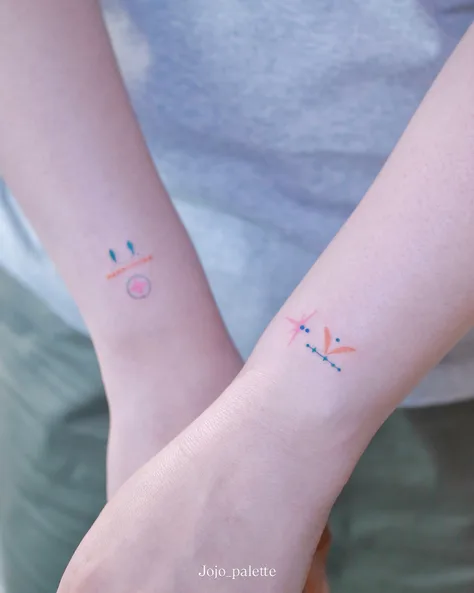 조조의 한글 레터링 오너먼트 타투 “자유”