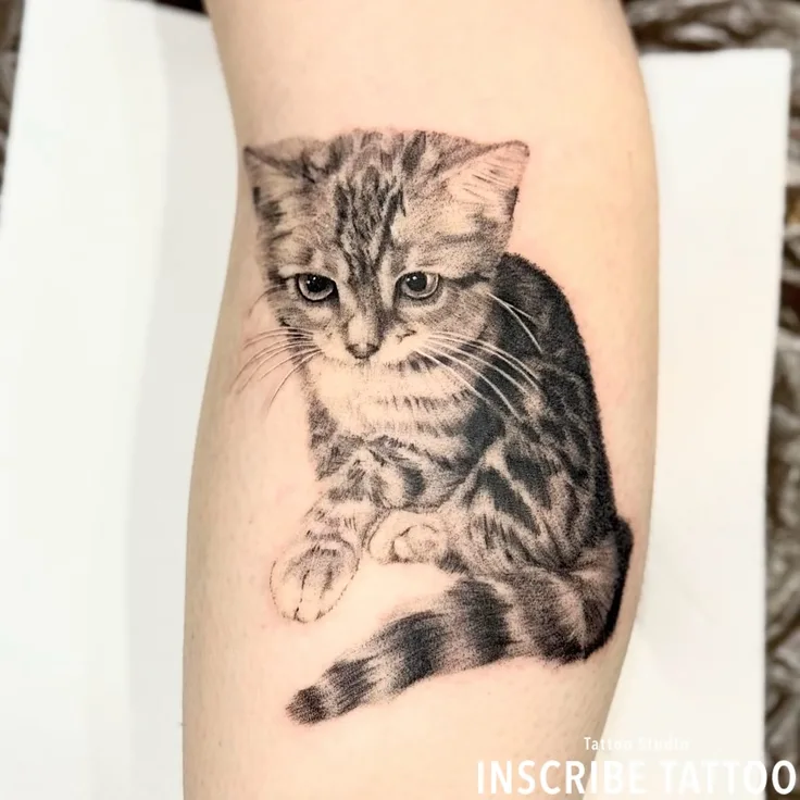 猫のブラック＆グレーポートレート